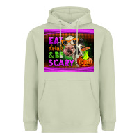 Matcha eat drink and be scary cow Heavyweight Hoodie - LillyAllenDesigns