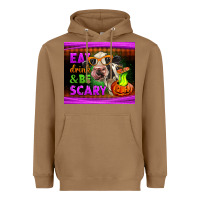 Toasted Coconut eat drink and be scary cow Heavyweight Hoodie - LillyAllenDesigns