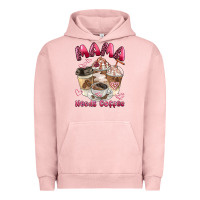 Pigment Salmon mama needs coffee Urban Hoodie - BarkalooDesign