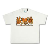Pistachio Peace Love Thanksgiving Urban Heavy Tee - texasbilliewilder