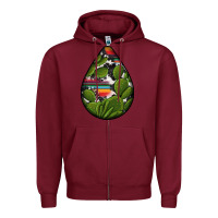Burgundy mexican teardrop  5 Zipper Hoodie - BundleAndBundleShop