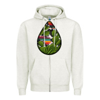 Oatmeal Heather mexican teardrop  5 Zipper Hoodie - BundleAndBundleShop
