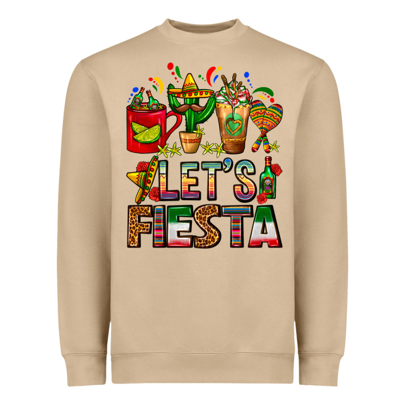 Let's Fiesta Mexico Coffee Cups With Cactus Heavyweight Sweatshirt by FaDigitalArtStudio | Teevron