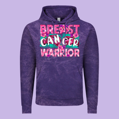 Breast Cancer Warrior Vintage Hoodie Designed By Texasbilliewilder
