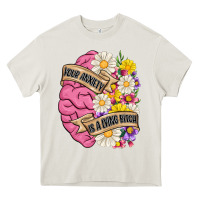 Cream your anxiety is a lying bitch Heavy Core Tee - MaliasSmallBusiness