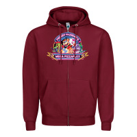 Burgundy freddy fazbear’s mega pizzaplex Zipper Hoodie - tuanDangUi