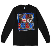 Black 4th of july Long Sleeve Tee - CowGirlArtShop