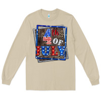 Mushroom 4th of july Long Sleeve Tee - CowGirlArtShop