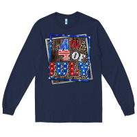 Navy 4th of july Long Sleeve Tee - CowGirlArtShop