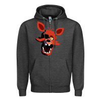 Charcoal Heather five nights at freddy's foxy Zipper Hoodie - tuanDangUi