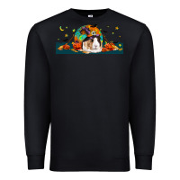 Black Halloween Guinea Pig Premium Sweatshirt - LillyAllenDesigns