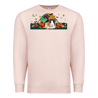 Pale Pink Halloween Guinea Pig Premium Sweatshirt - LillyAllenDesigns