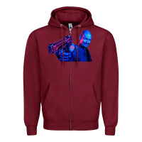 Burgundy mr inbetween  10 Zipper Hoodie - tuanDangUi