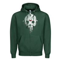 Sports Green punish campers Zipper Hoodie - tuanDangUi