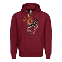 Burgundy zebra in america doodle Zipper Hoodie - tuanDangUi