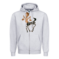 Heather Grey zebra in america doodle Zipper Hoodie - tuanDangUi