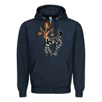 Navy zebra in america doodle Zipper Hoodie - tuanDangUi