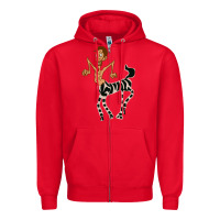 Red zebra in america doodle Zipper Hoodie - tuanDangUi