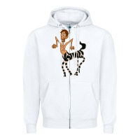White zebra in america doodle Zipper Hoodie - tuanDangUi