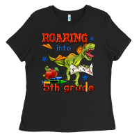 Black roaring into 5th grade Ladies Tee - BundleAndBundleShop