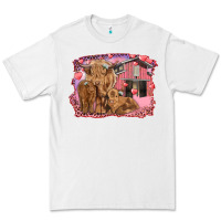 White valentines day mama cow and baby cows Premium Tee - RanaPortraitStore