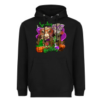 Black spooky halloween cows Heavyweight Hoodie - LillyAllenDesigns