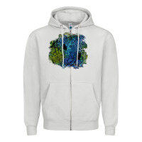 Dove Grey halloween patch  3 Zipper Hoodie - BundleAndBundleShop