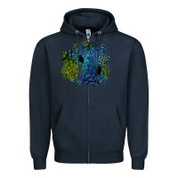 Navy halloween patch  3 Zipper Hoodie - BundleAndBundleShop