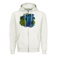Oatmeal Heather halloween patch  3 Zipper Hoodie - BundleAndBundleShop