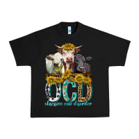 Black Obsessive Cow Disorder with Cows Urban Heavy Tee - texasbilliewilder