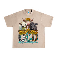 French Oak Obsessive Cow Disorder with Cows Urban Heavy Tee - texasbilliewilder