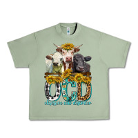 Oil Green Obsessive Cow Disorder with Cows Urban Heavy Tee - texasbilliewilder