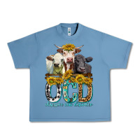 Pebble Blue Obsessive Cow Disorder with Cows Urban Heavy Tee - texasbilliewilder