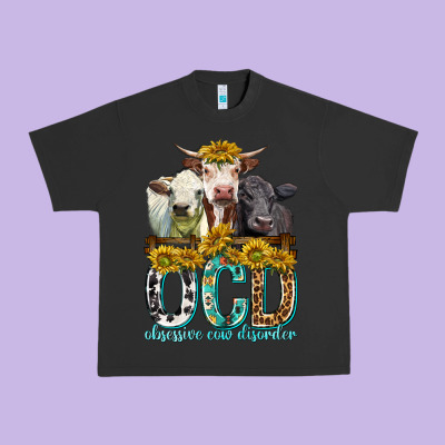 Obsessive Cow Disorder With Cows Urban Heavy Tee Designed By Texasbilliewilder