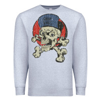 Heather Grey skate rags skull & crossbones Premium Sweatshirt - tuanDangUi