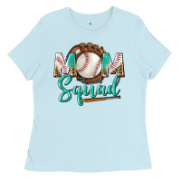 Baby Blue mom squad Ladies Tee - BundleAndBundleShop