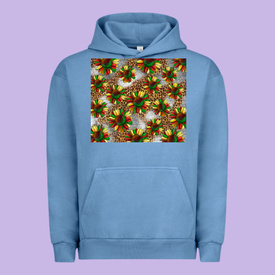 Juneteenth Sunflowers Urban Hoodie Designed By Barkaloodesign