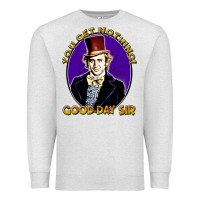 Oatmeal Heather good day sir  wonka Premium Sweatshirt - tuanDangUi
