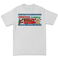 Dove Grey christmas is coming license plate Premium Tee - BundleAndBundleShop