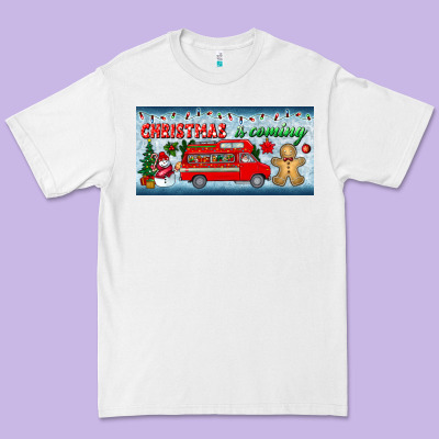 Christmas Is Coming License Plate Premium Tee Designed By Bundleandbundleshop