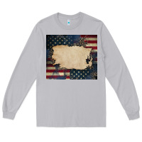 Moon Dust American flag add your text Long Sleeve Tee - CowGirlArtShop
