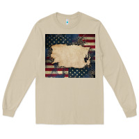 Mushroom American flag add your text Long Sleeve Tee - CowGirlArtShop
