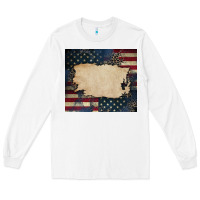 White American flag add your text Long Sleeve Tee - CowGirlArtShop