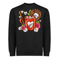Black Baseball Coffee cup Heavyweight Sweatshirt - FaDigitalArtStudio