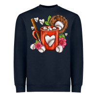 Navy Baseball Coffee cup Heavyweight Sweatshirt - FaDigitalArtStudio