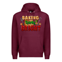 Burgundy baking spirits bright Premium Hoodie - FaDigitalArtStudio