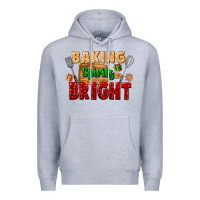 Heather Grey baking spirits bright Premium Hoodie - FaDigitalArtStudio
