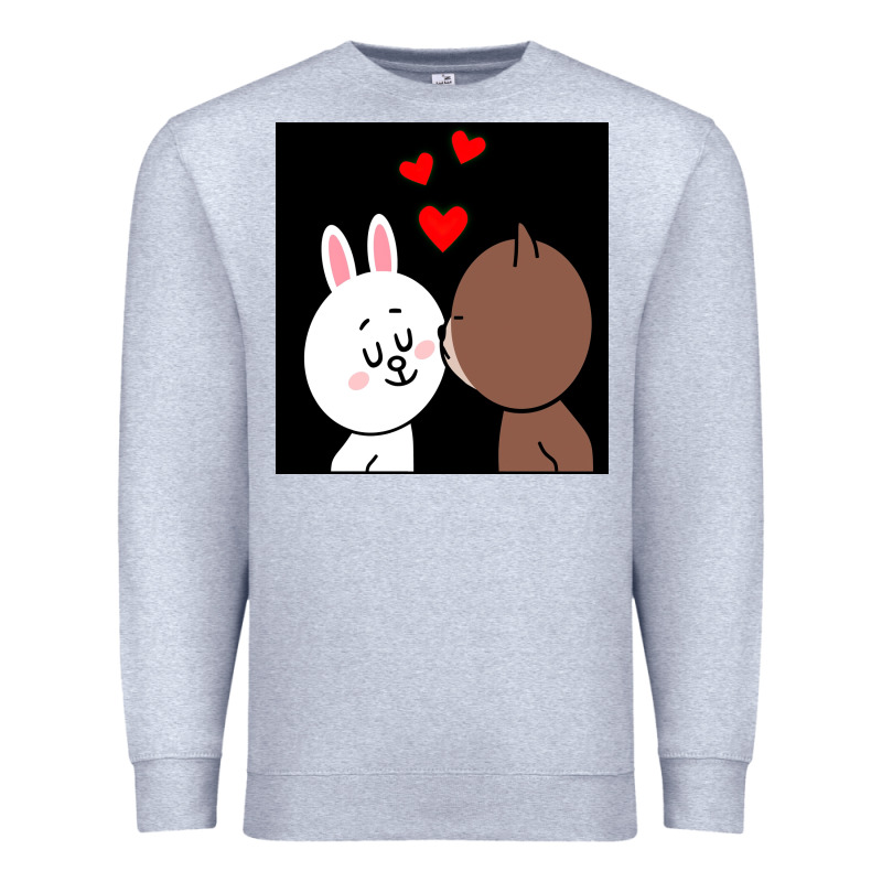 Brown Bear Cony Bunny Rabbit The Kiss Premium Sweatshirt by tuanDangUi | Teevron