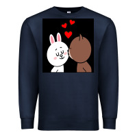 Navy brown bear cony bunny rabbit the kiss Premium Sweatshirt - tuanDangUi
