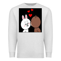 Oatmeal Heather brown bear cony bunny rabbit the kiss Premium Sweatshirt - tuanDangUi